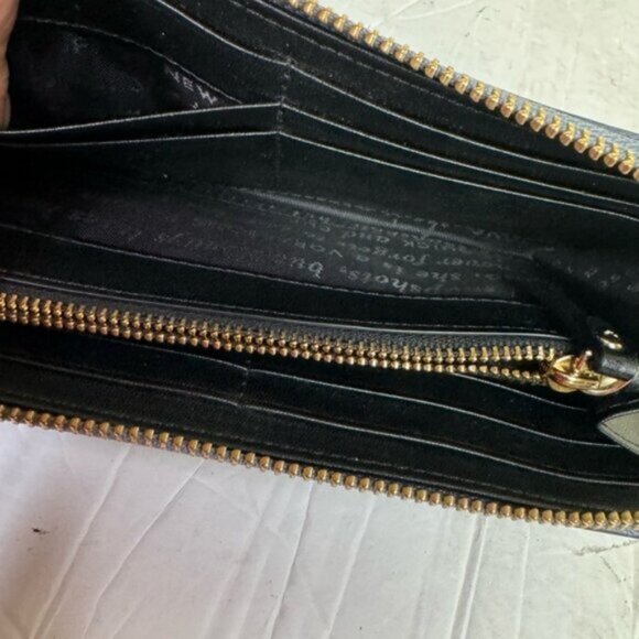 Kate Spade Lola Glitter Zippy Leather Large Zip Around Continental Wallet Clutch - Picture 11 of 16